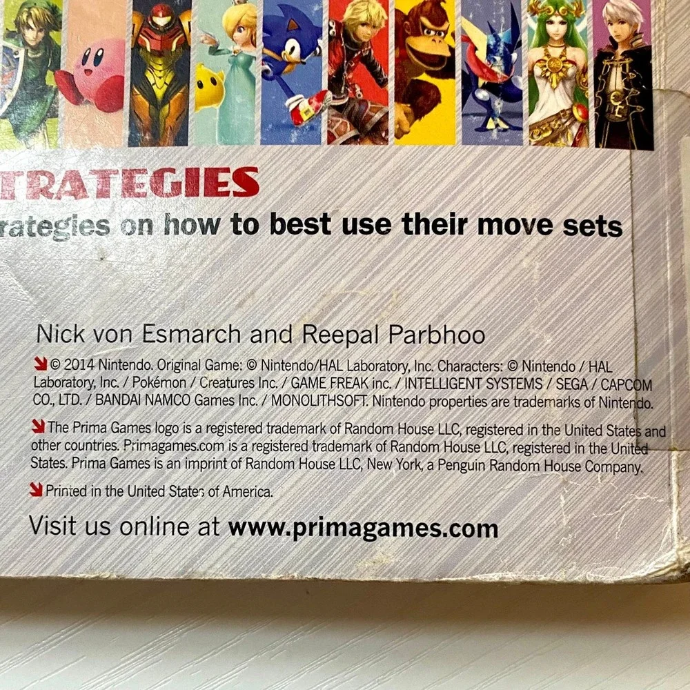 Super Smash Bros. Official Game Guide For Nintendo 3DS/ For Wii U copyright 2014